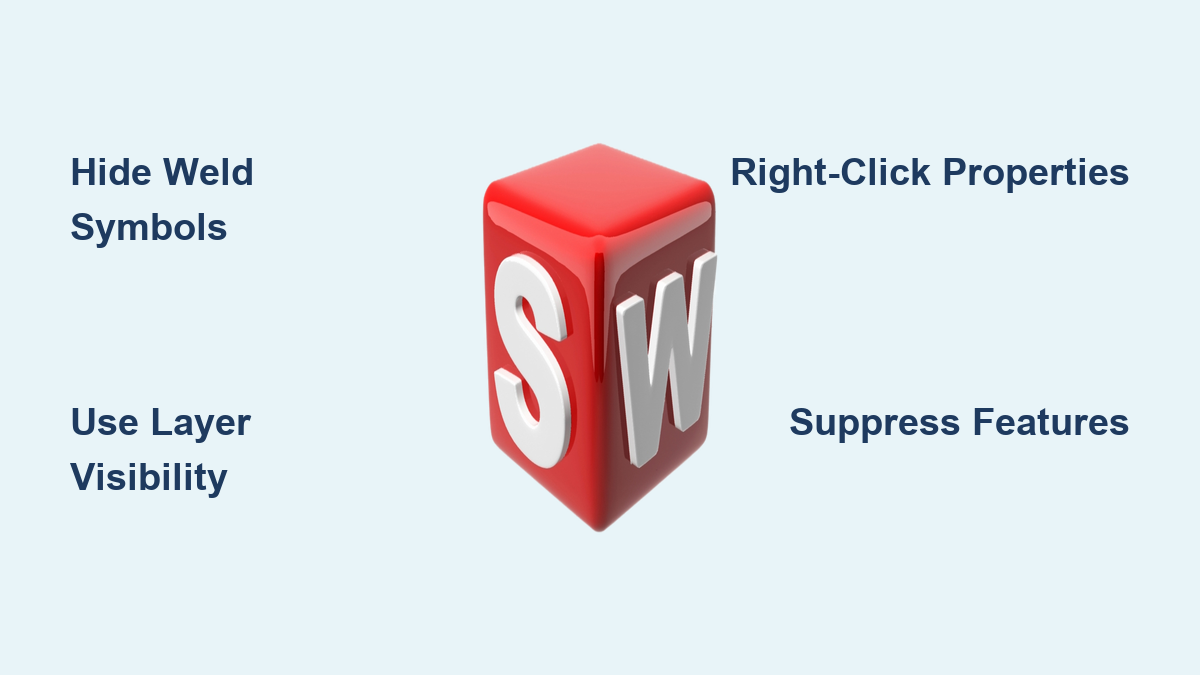 How to Hide Weld Symbols in SolidWorks